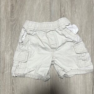 4/$30 Kids cream Cargo Shorts